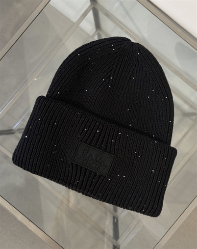 Lala Berlin - Beanie Sequins Mütze - Black
